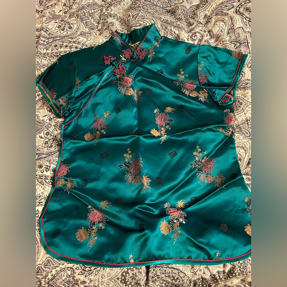 New Chinese short sleeve top, Sz fit small